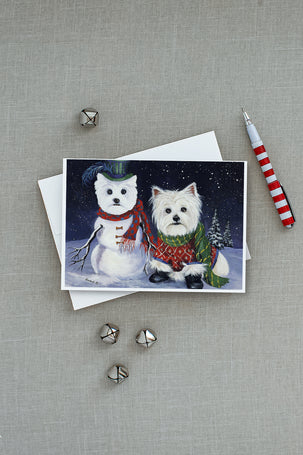 Buy this Westie Christmas Self Portrait Greeting Cards and Envelopes Pack of 8